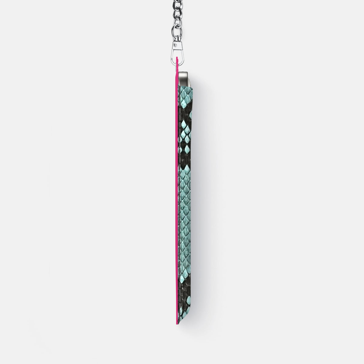 Crossbody Bag For iPhone 18 Pro Max In Deluxe Python -4 | Blue-Lagoon-Steel