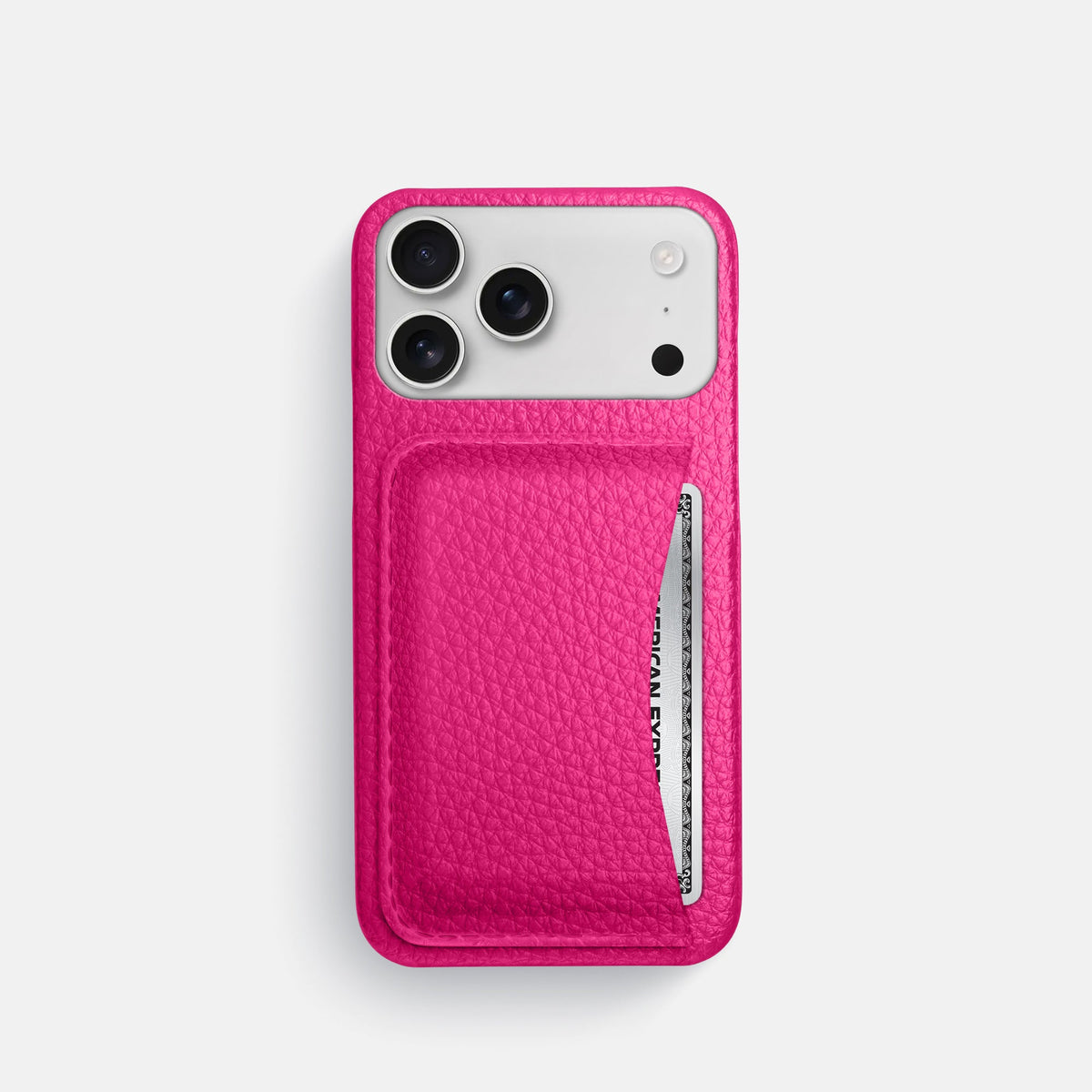 Slim Card Case For iPhone 18 Pro In Calf -1 | Magenta