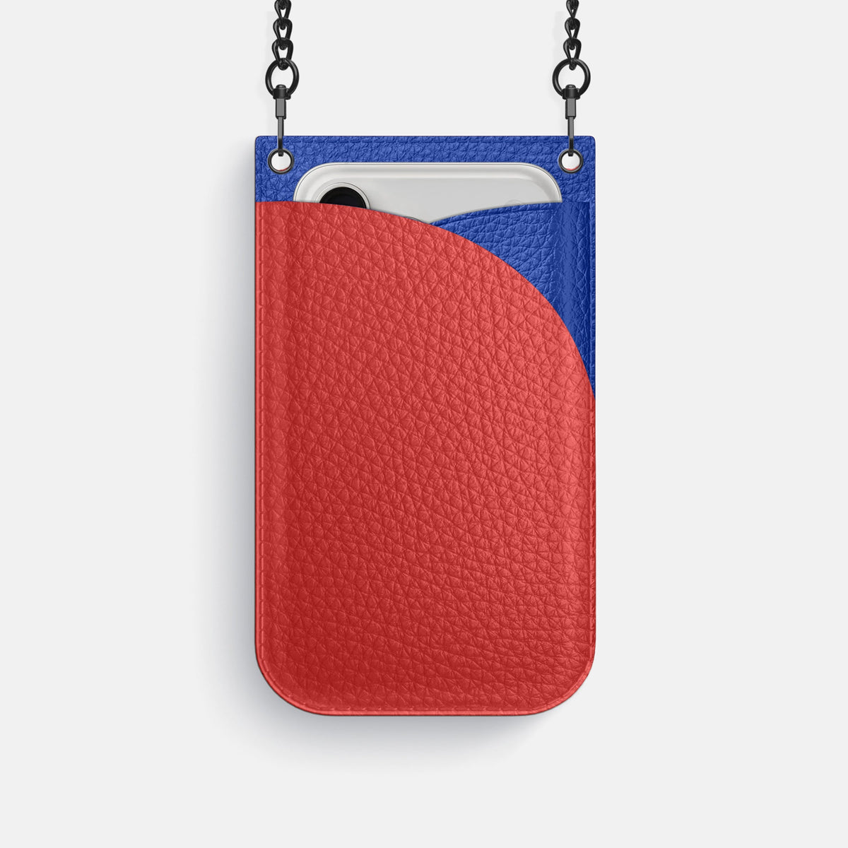 Crossbody Bag For iPhone 18 Pro In Calf -1 | Red-Black