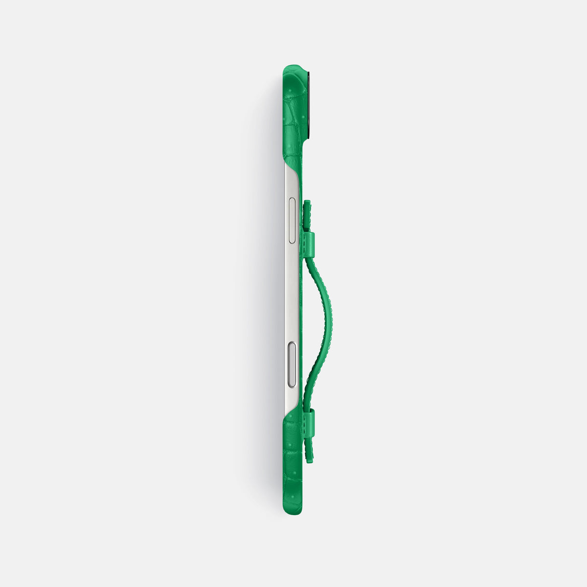 Handle Case For iPhone 17 Air In Porosus Crocodile -3 | Cactus-Green-Black