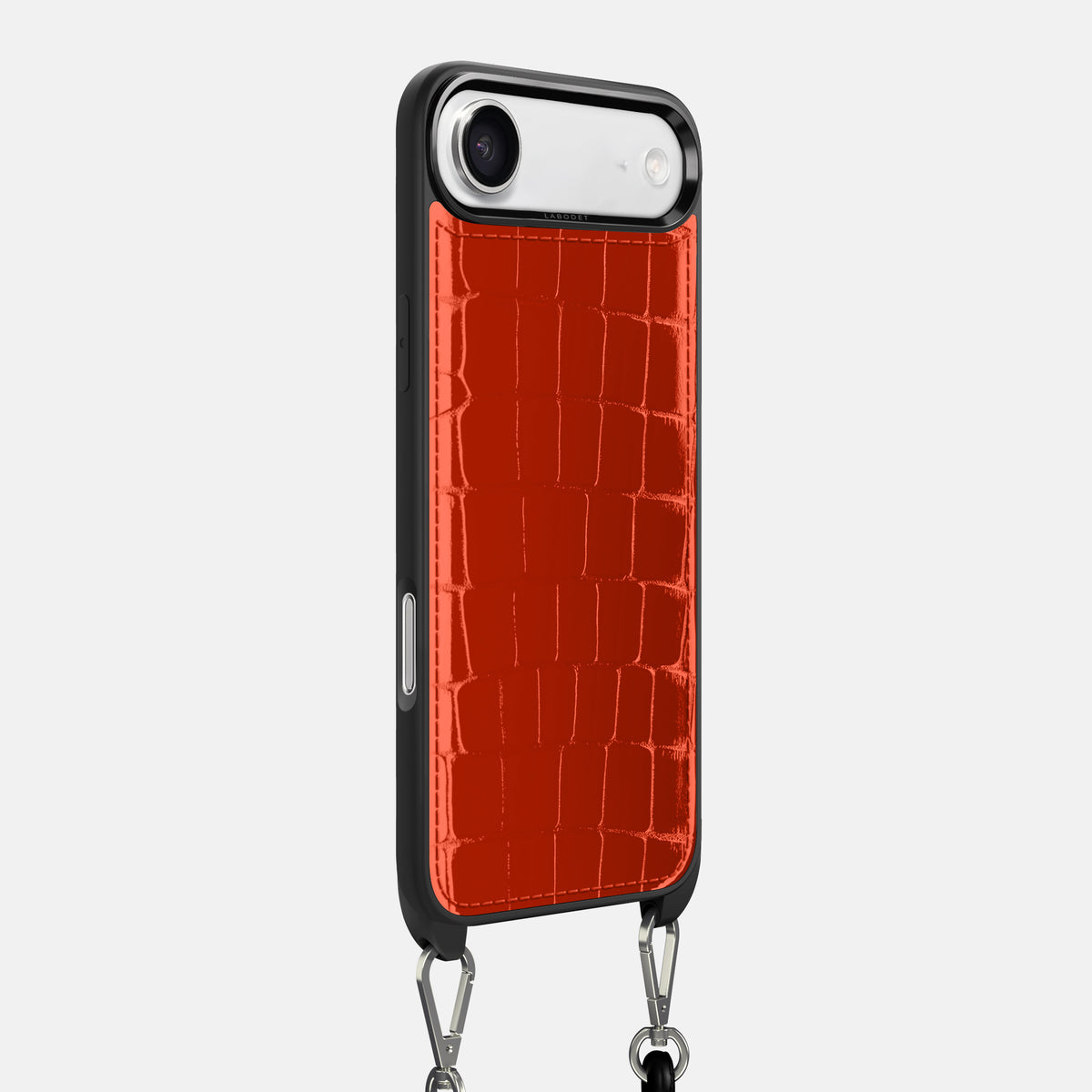 Crossbody Sport Case For iPhone 17 Air In Shiny Alligator -2 | Orange