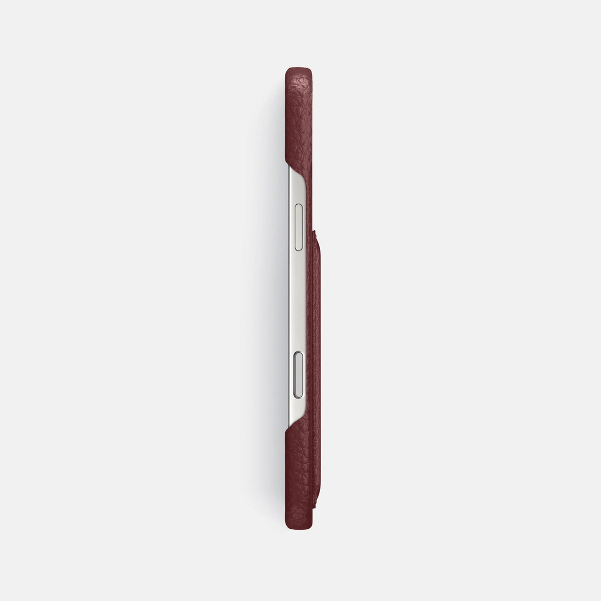 Slim Card Case For iPhone 18 Pro Max In Calf -3 | Bordeaux