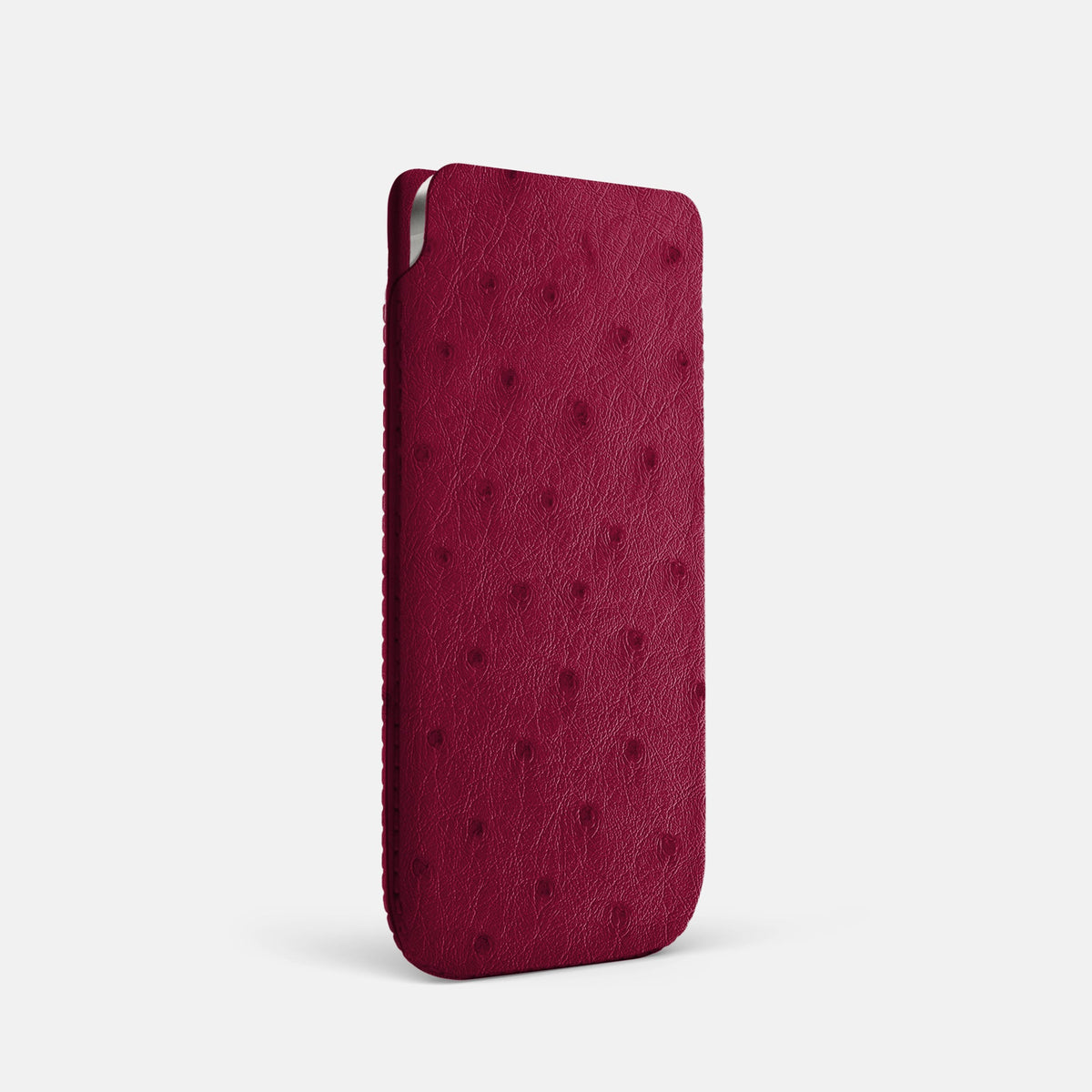 Pouch Case For iPhone 18 Pro In Ostrich -2 | Bordeaux