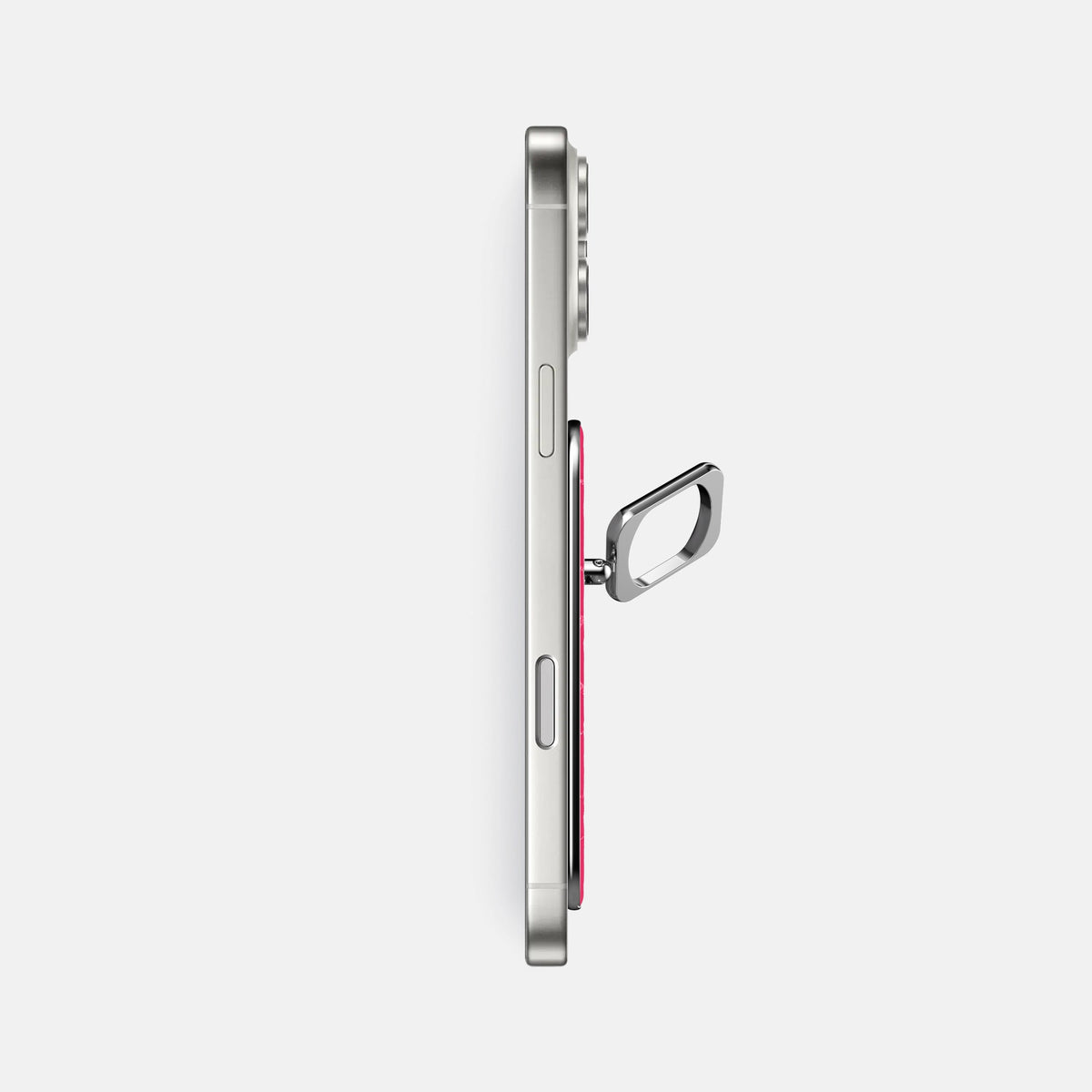 MagSafe Ring For iPhone 18 Pro Max In Shiny Alligator -3 | Pink-Panther-Steel