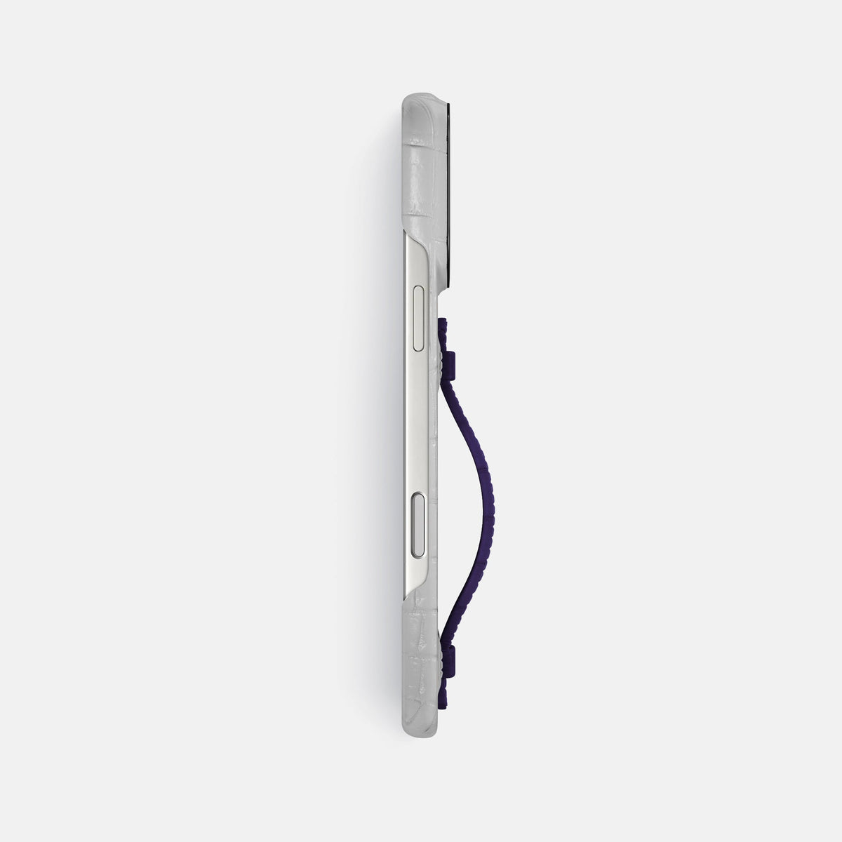 Center Handle For iPhone 18 Pro Max In Himalayan Crocodile -3 | Purple-Black