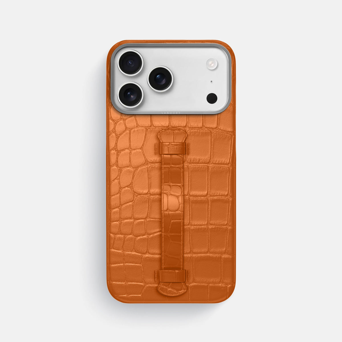 Center Handle For iPhone 18 Pro Max In Alligator -2 | Orange-Steel