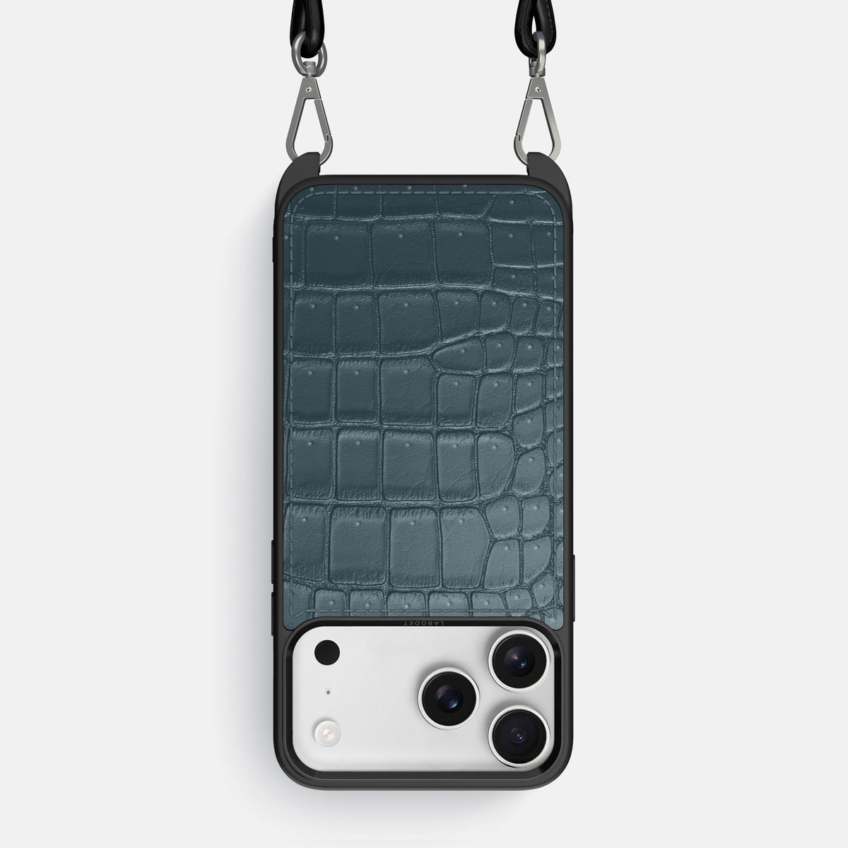 Crossbody Sport Case For iPhone 18 Pro Max In Porosus Crocodile -1 | Denim
