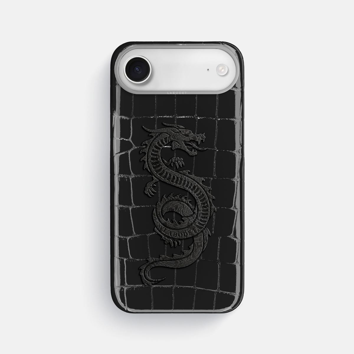 Classic Case With Carbon Dragon For iPhone 17 Air In Shiny Alligator -1 | Black-Steel
