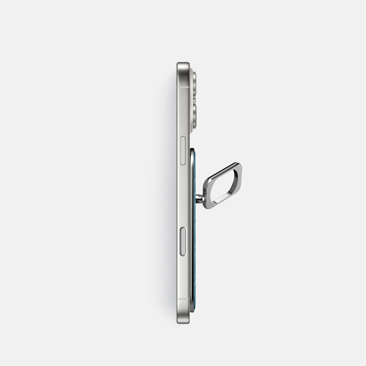 MagSafe Ring For iPhone 17 Pro In Porosus Crocodile -3 | Turquoise-Steel