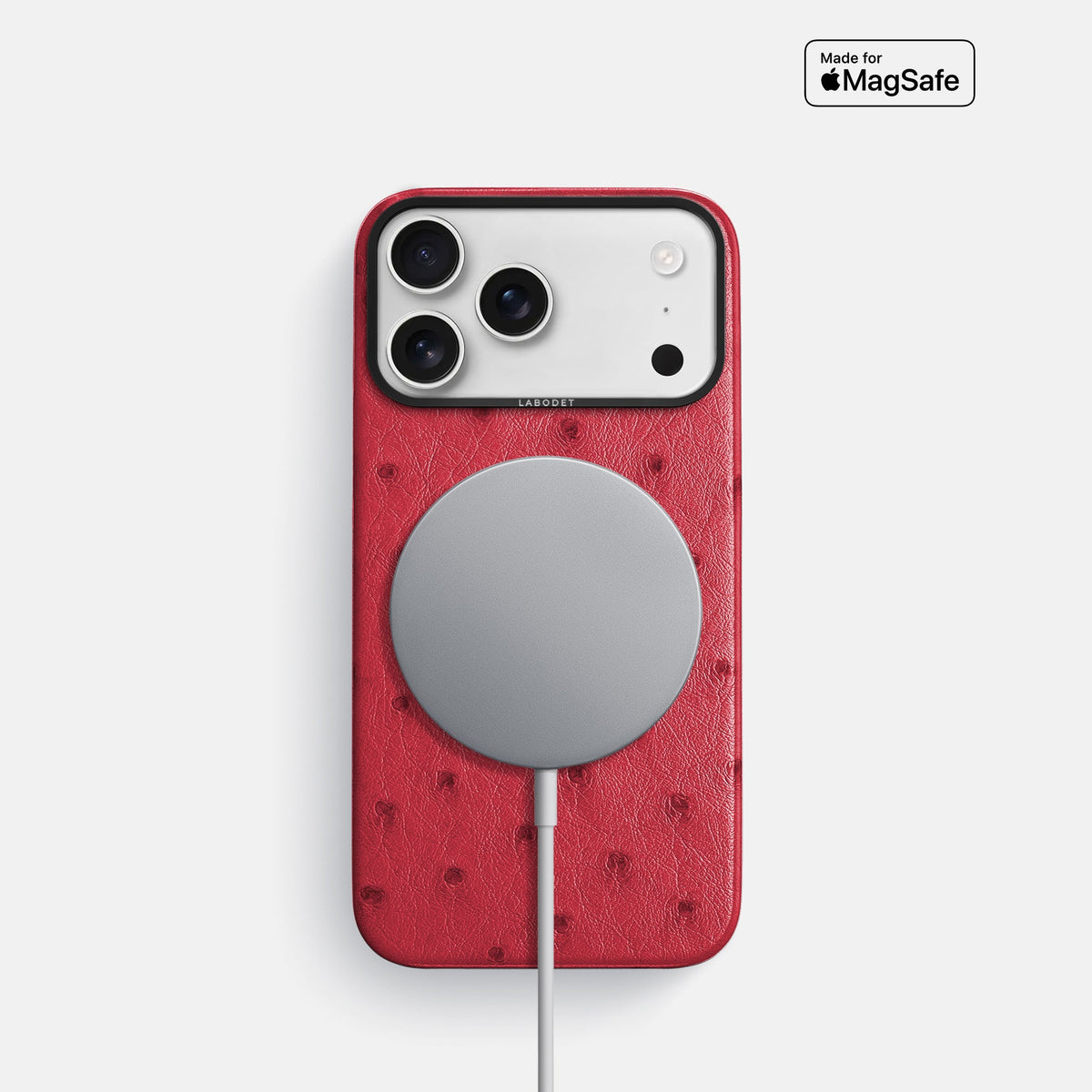 Classic Case For iPhone 18 Pro In Ostrich -5 | Red-Black