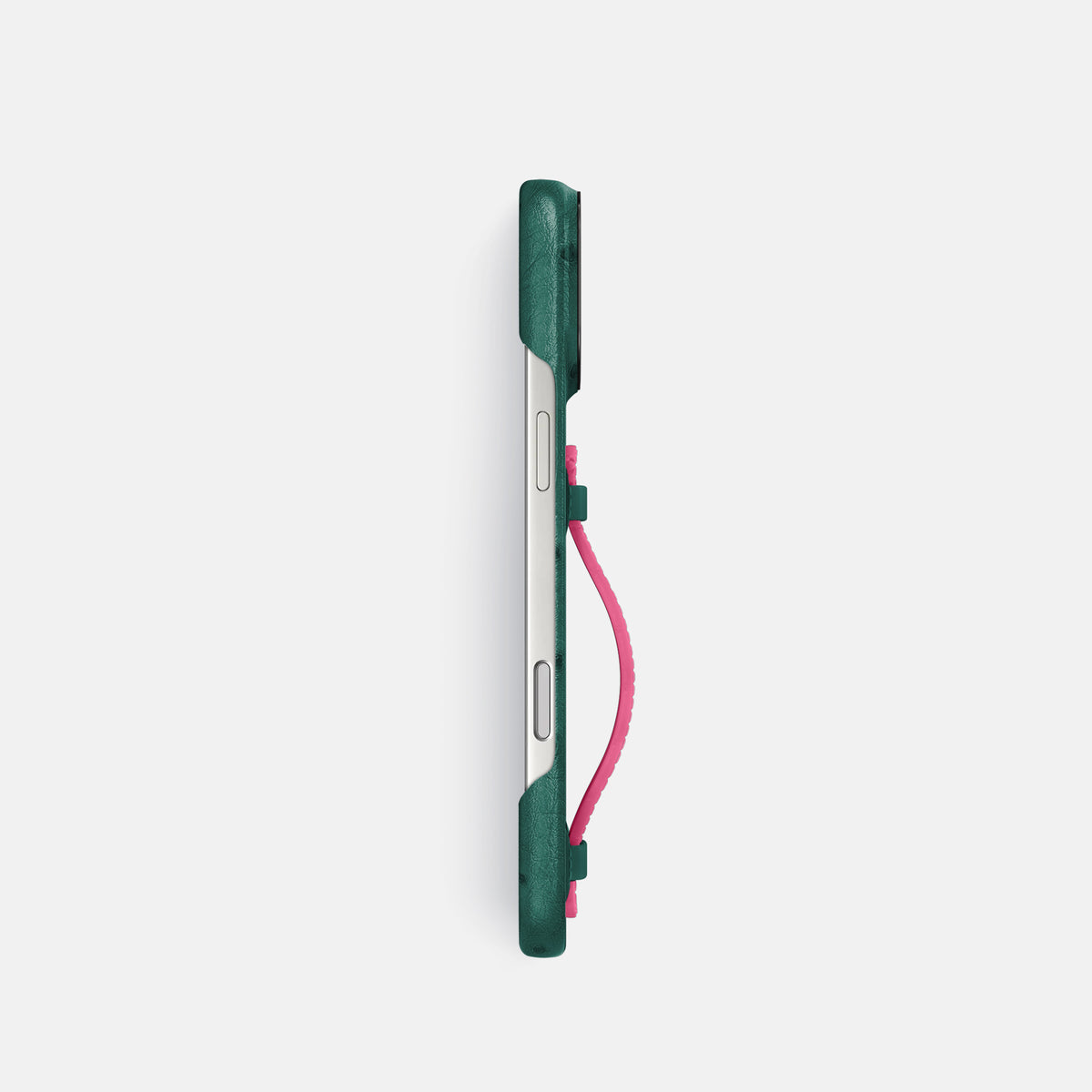 Center Handle Coloré For iPhone 17 Pro In Ostrich -2 | Forest-Green-Black