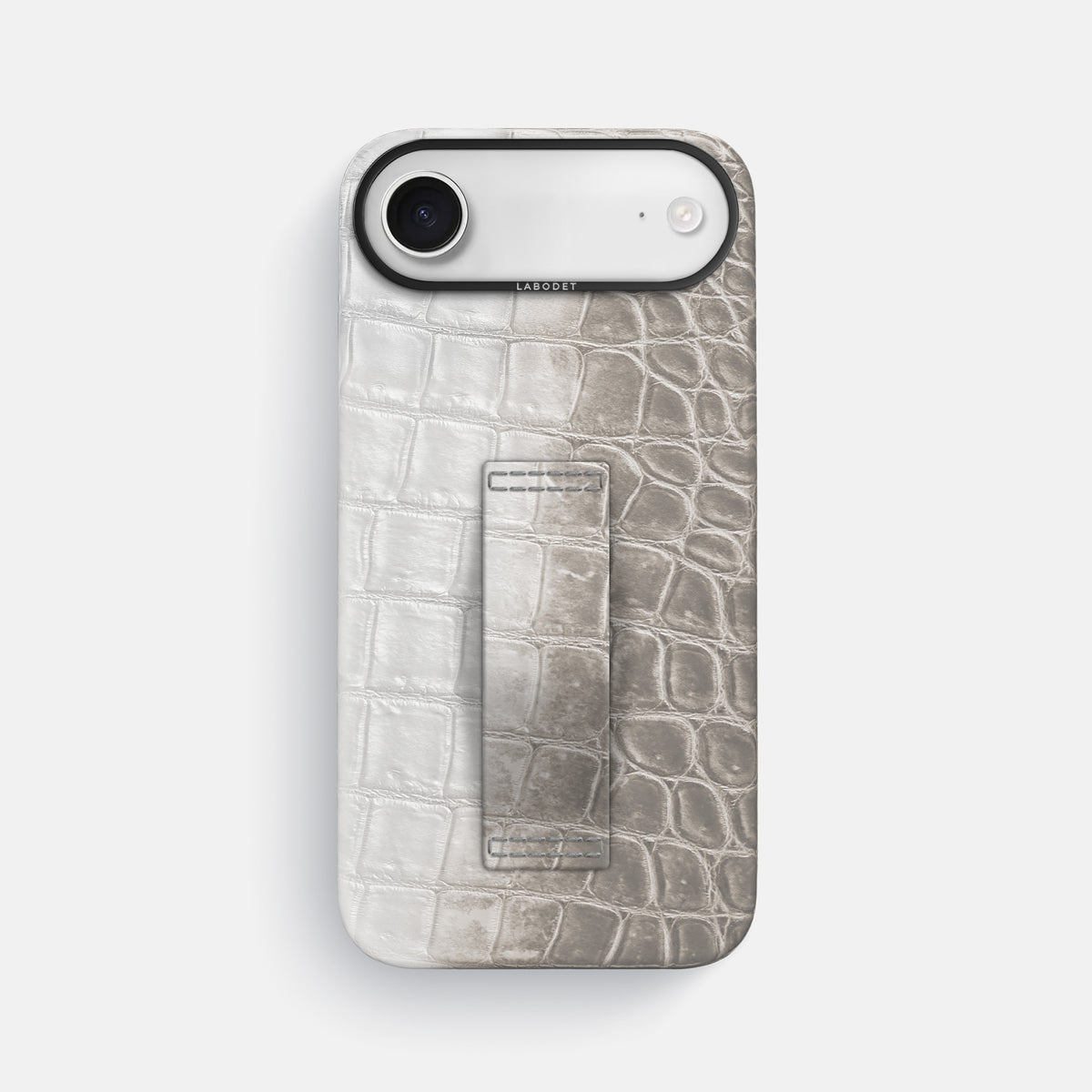 Finger Case For iPhone 17 Air In Himalayan Crocodile -1 | Grey-Black