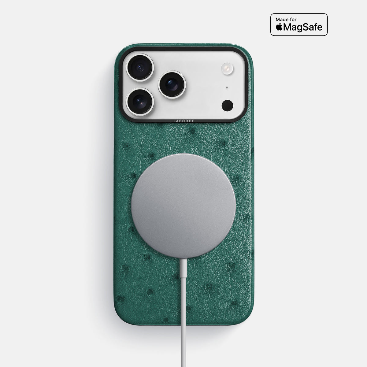 Classic Case For iPhone 17 Pro Max In Ostrich -5 | Forest-Green-Black