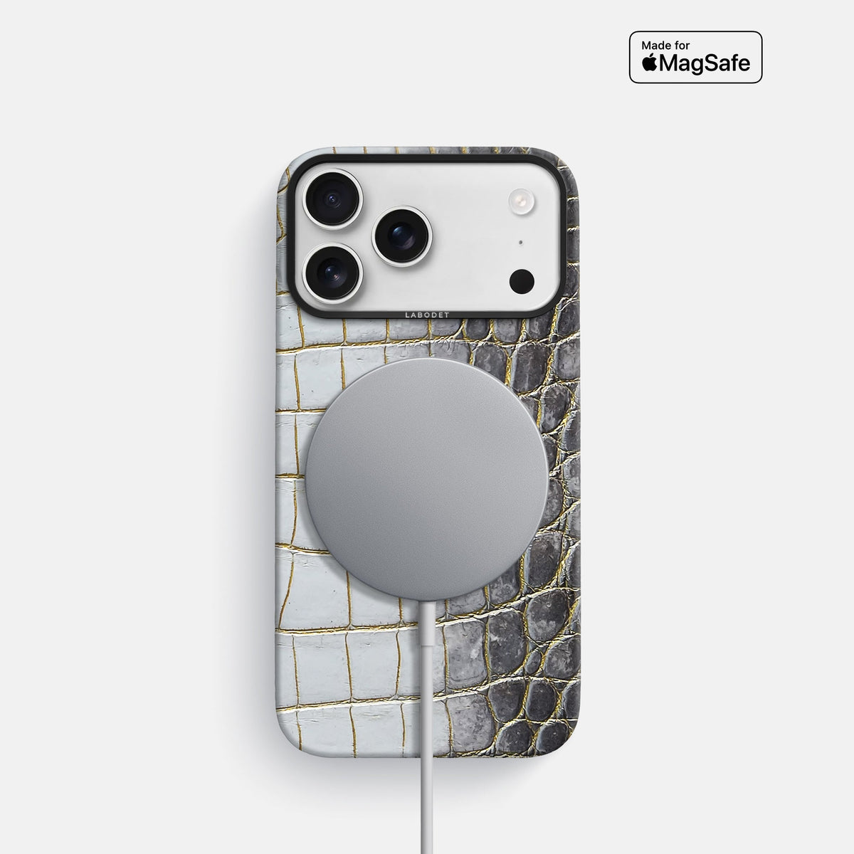 Classic Case For iPhone 18 Pro In Himalayan Crocodile -4 | Gold-Black
