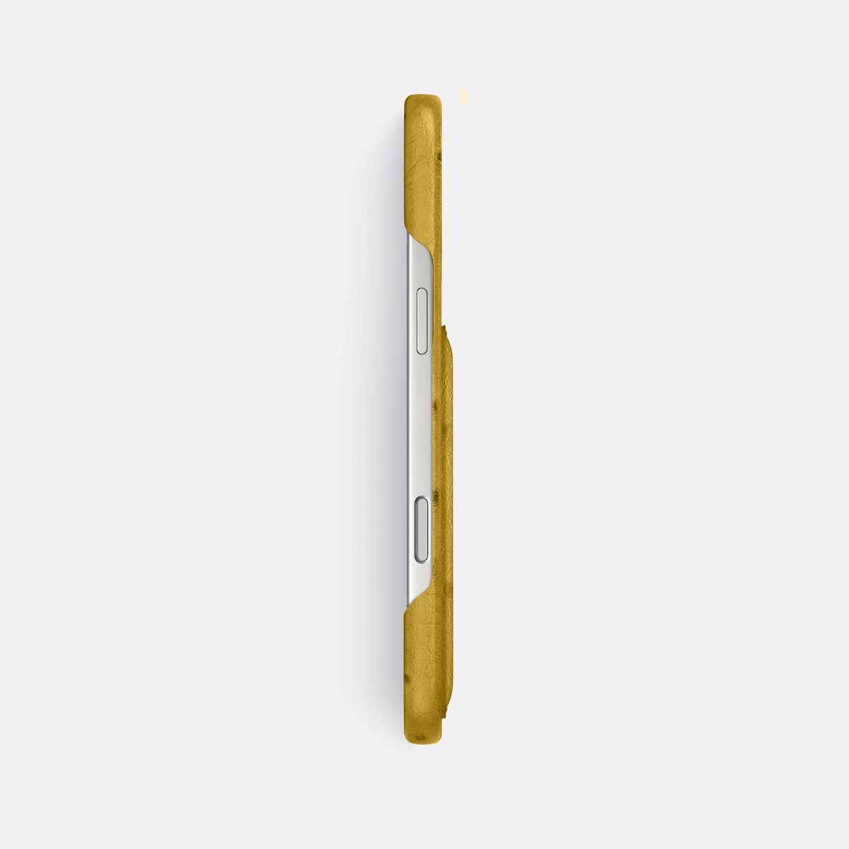 Slim Card Case For iPhone 18 Pro Max In Ostrich -3 | Gold