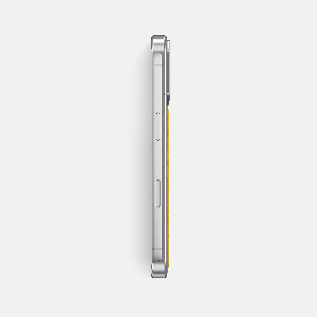 Metal Case For iPhone 18 Pro Max In Alligator -3 | Yellow-Steel
