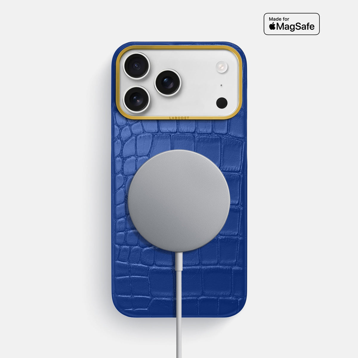 Classic Case For iPhone 18 Pro Max In Alligator -5 | Royal-Blue-Gold