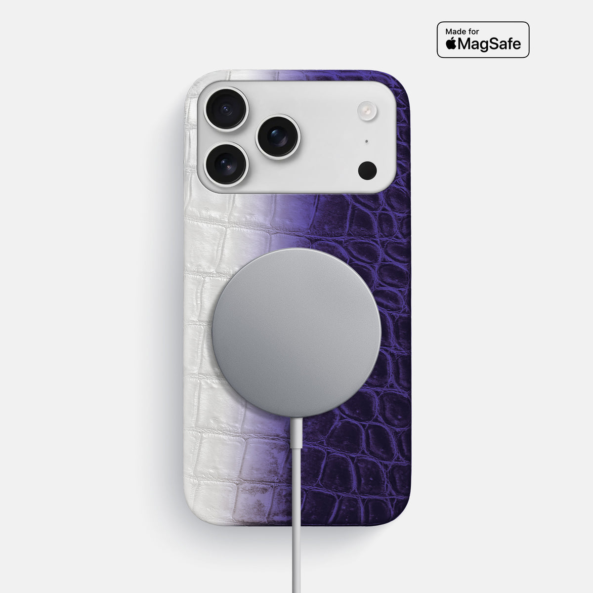 Slim Case For iPhone 17 Pro Max In Himalayan Crocodile -4 | Purple