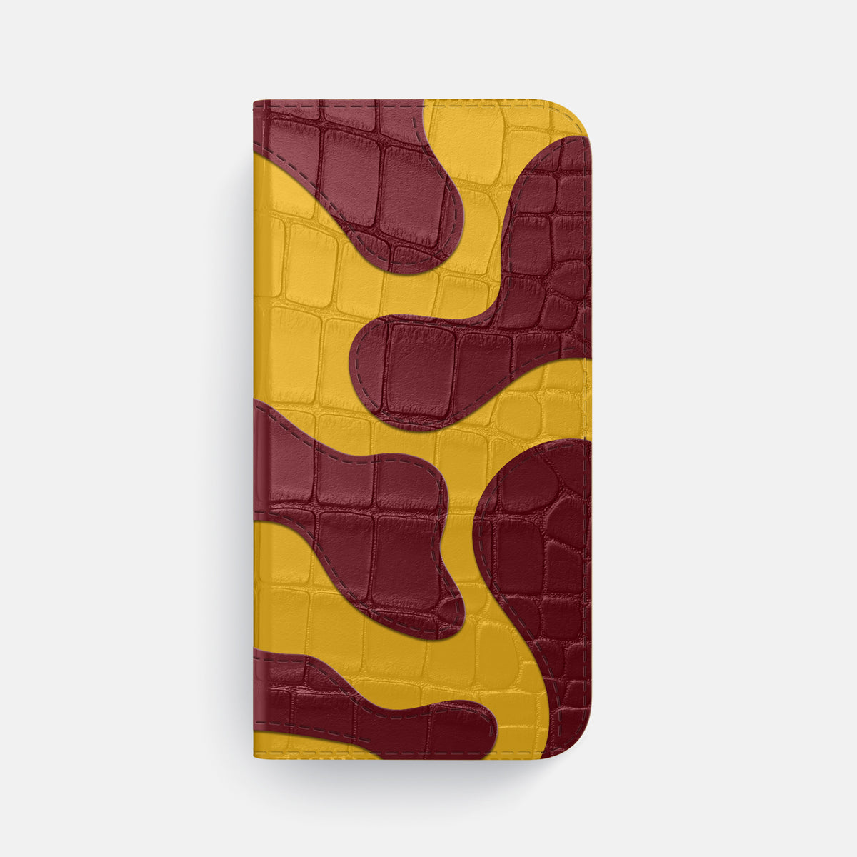 Camouflage Folio For iPhone 17 Air In Alligator -4 | Yellow-Steel