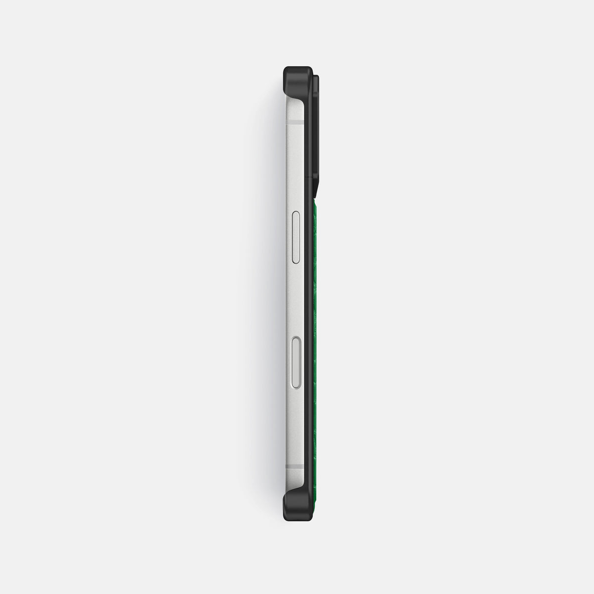 Metal Case For iPhone 17 Pro Max In Alligator -3 | Forest-Green-Black
