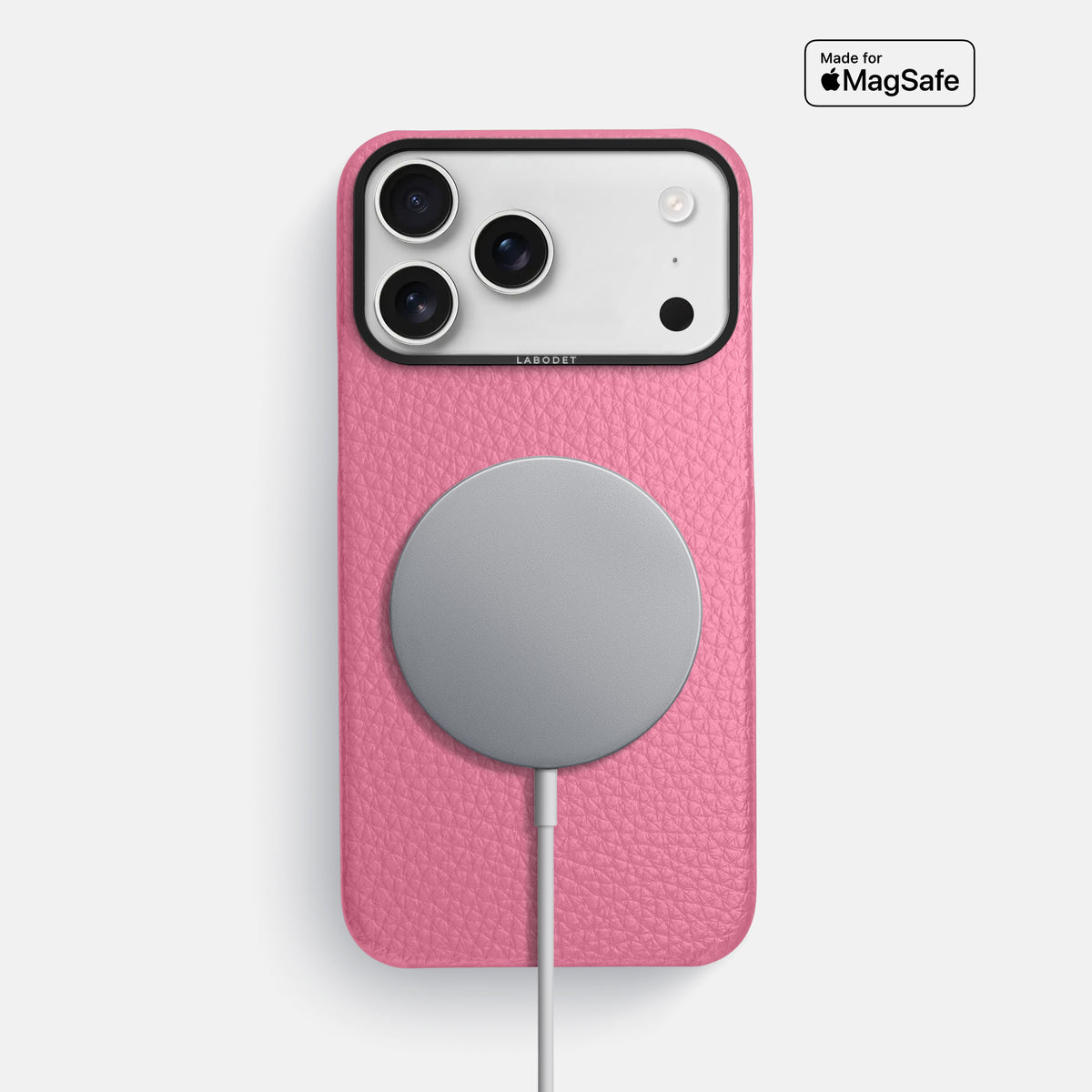 Classic Case For iPhone 17 Pro Max In Calf -5 | Pink-Black