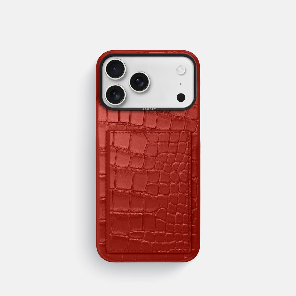 Bi-Fold Case For iPhone 17 Pro In Alligator -1 | Red-Black
