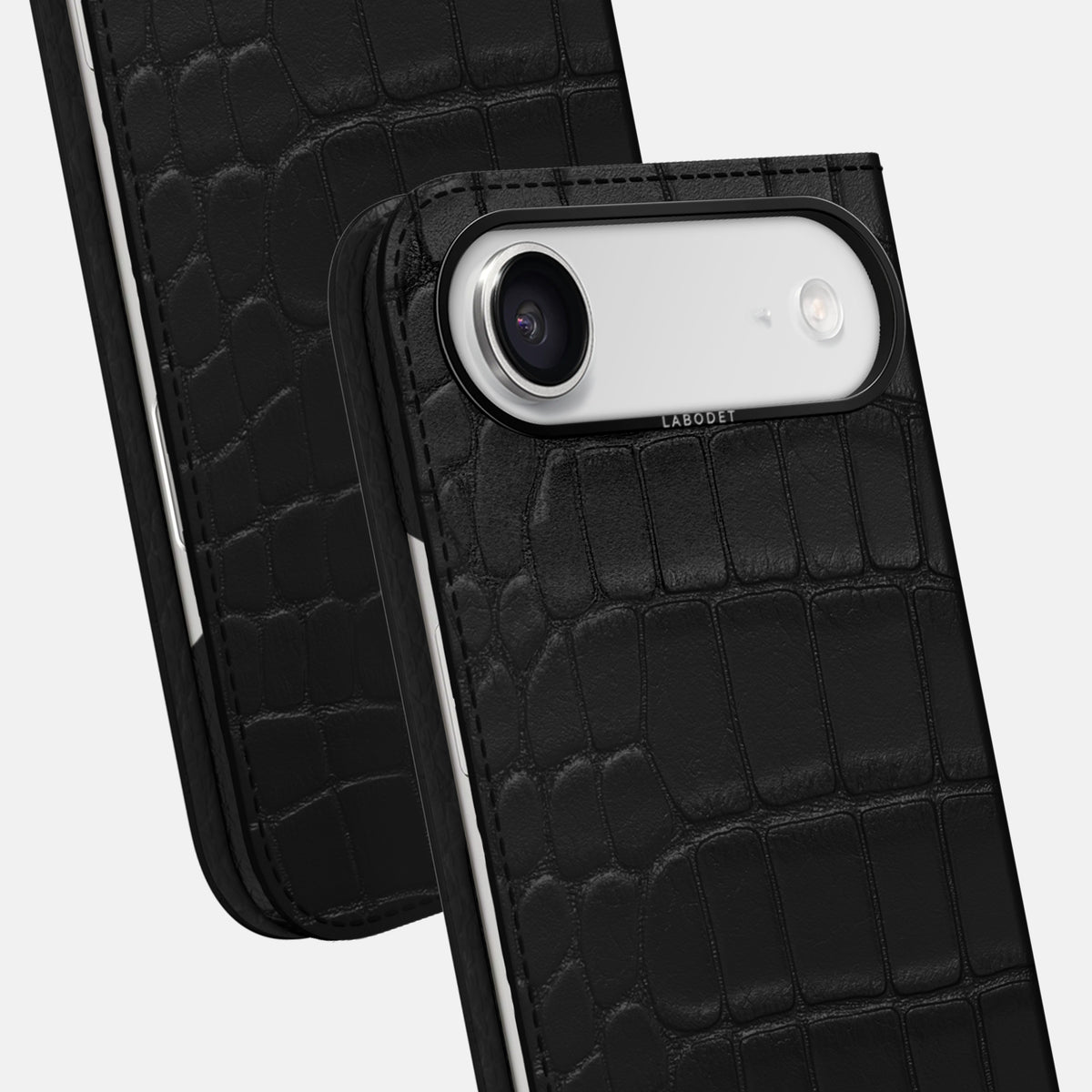 Folio Case For iPhone 17 Air In Alligator -5 | Black-Black