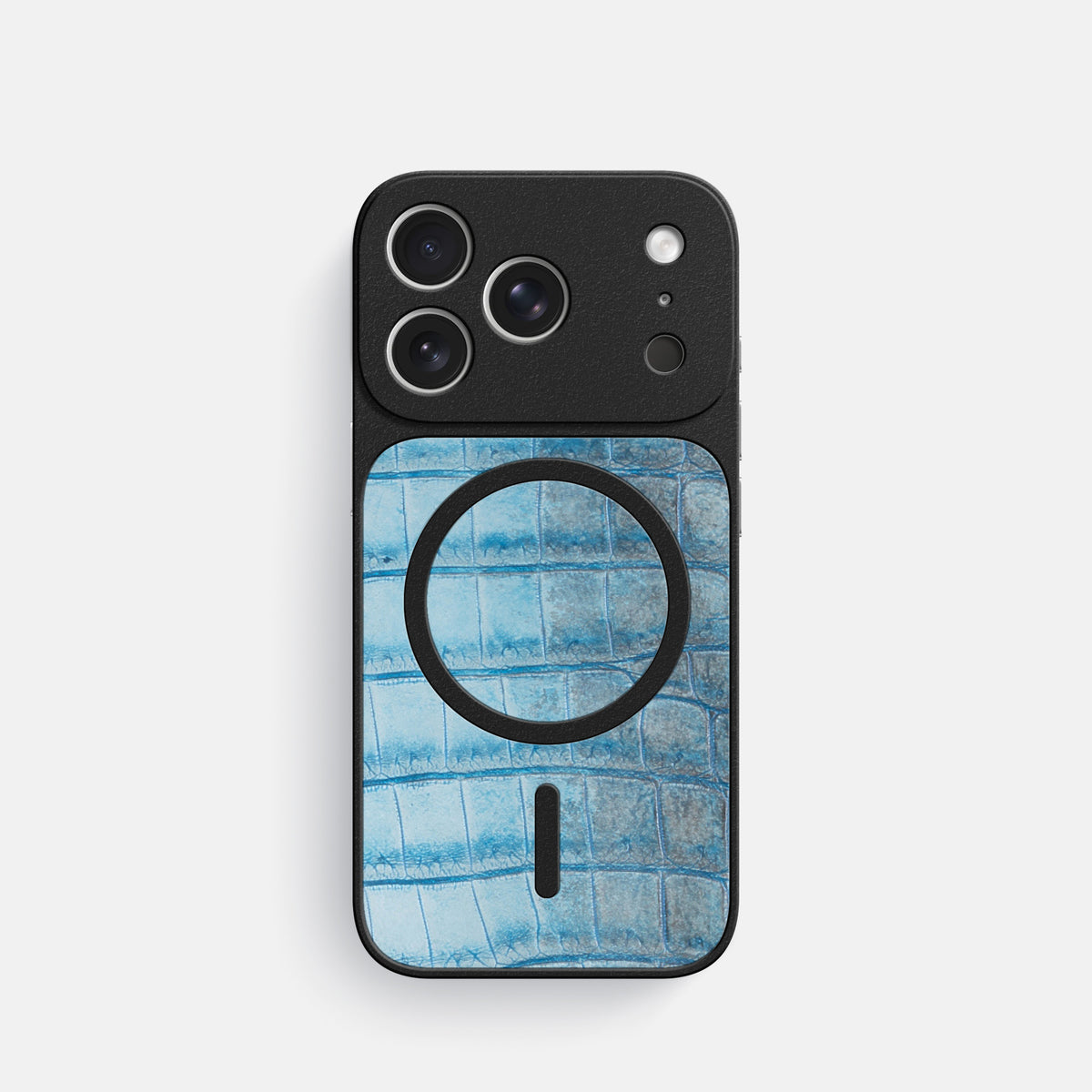 MagSafe Mask For iPhone 17 Pro In Himalayan Crocodile -3 | Ice-Blue
