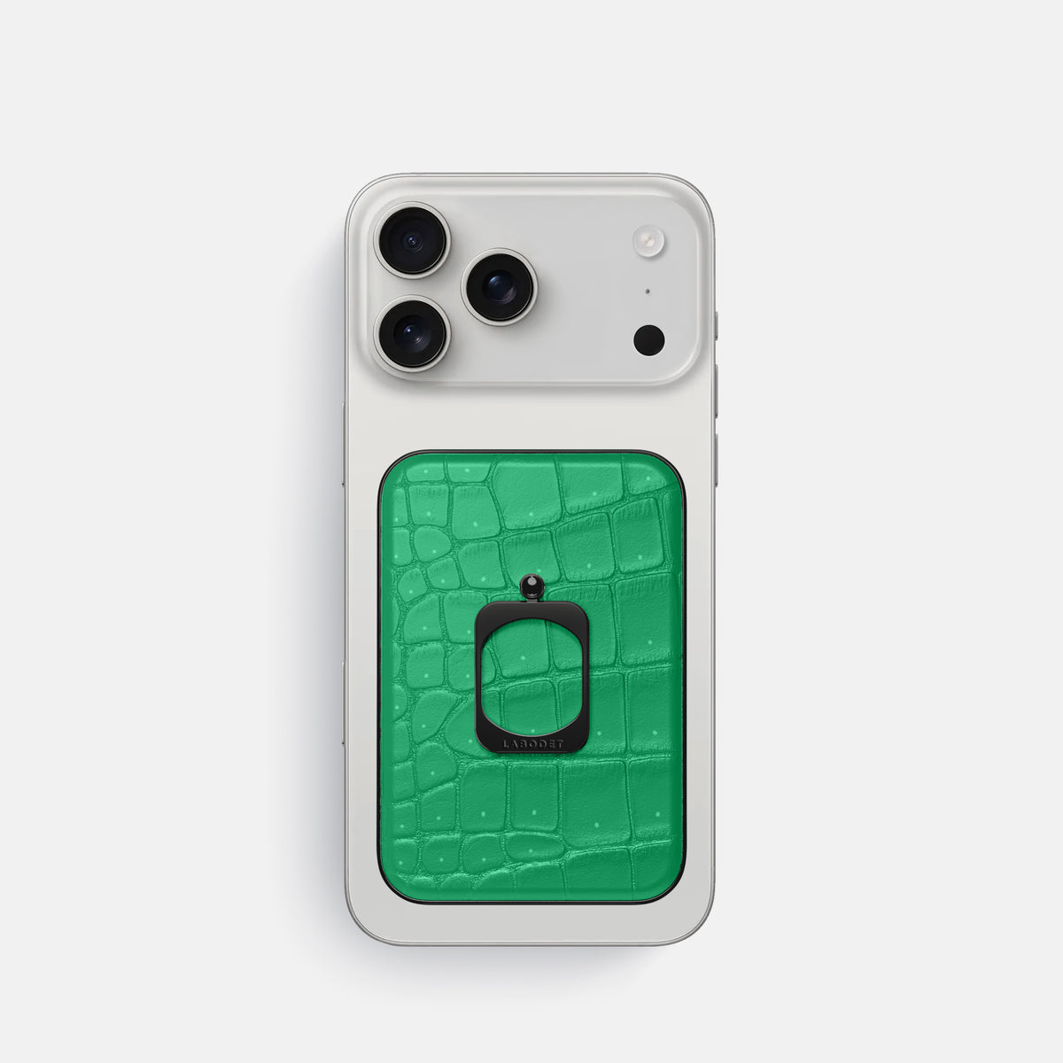 MagSafe Ring For iPhone 17 Pro In Porosus Crocodile -2 | Cactus-Green-Black