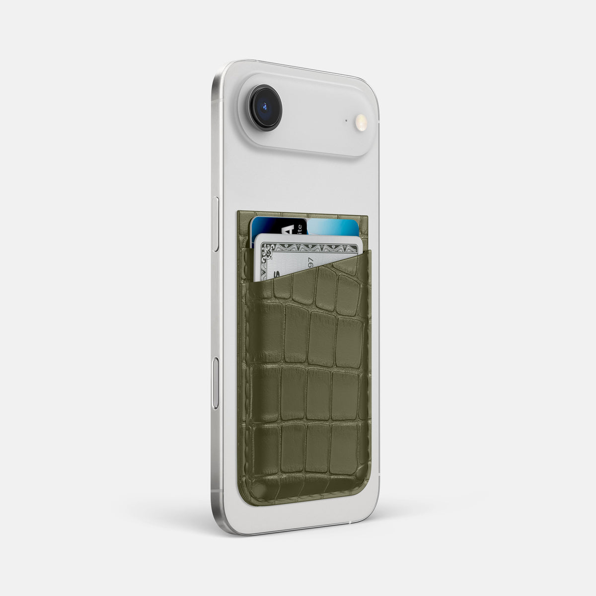 MagSafe Wallet For iPhone 17 Air In Alligator -2 | Kaki-Green