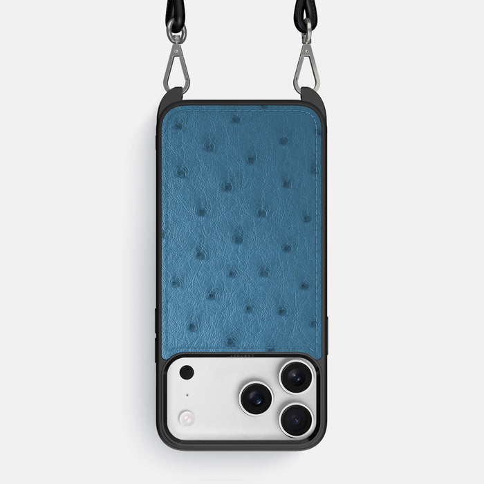 Crossbody Sport Case For iPhone 17 Pro Max In Ostrich -1 | Blue-Jeans