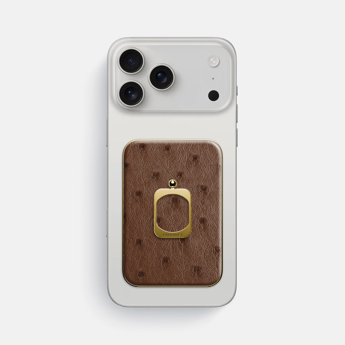MagSafe Ring For iPhone 17 Pro Max In Ostrich -2 | Chocolate-Gold