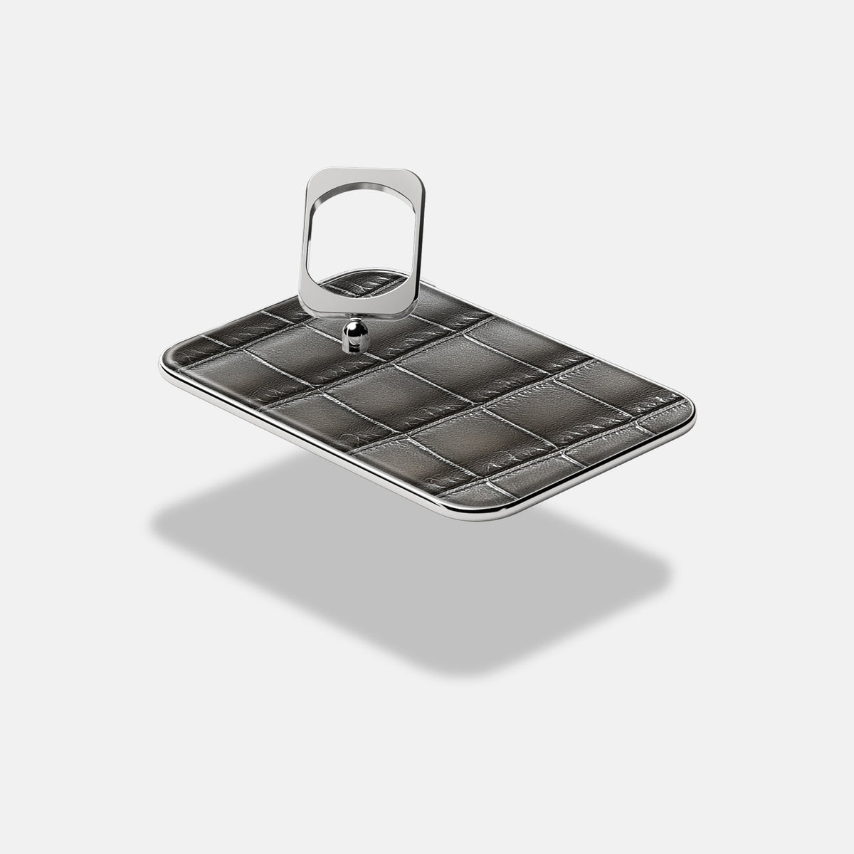 MagSafe Ring For iPhone 18 Pro In Patina Alligator -4 | Grey-Steel
