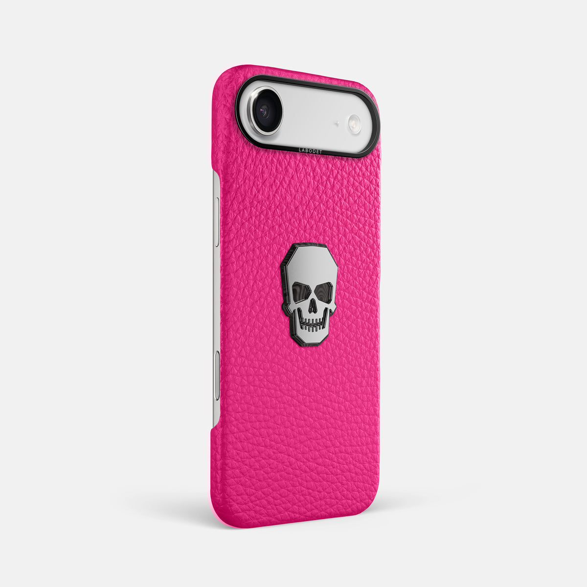 Classic Case With Titanium Skull For iPhone 17 Air In Calf -2 | Magenta-Black