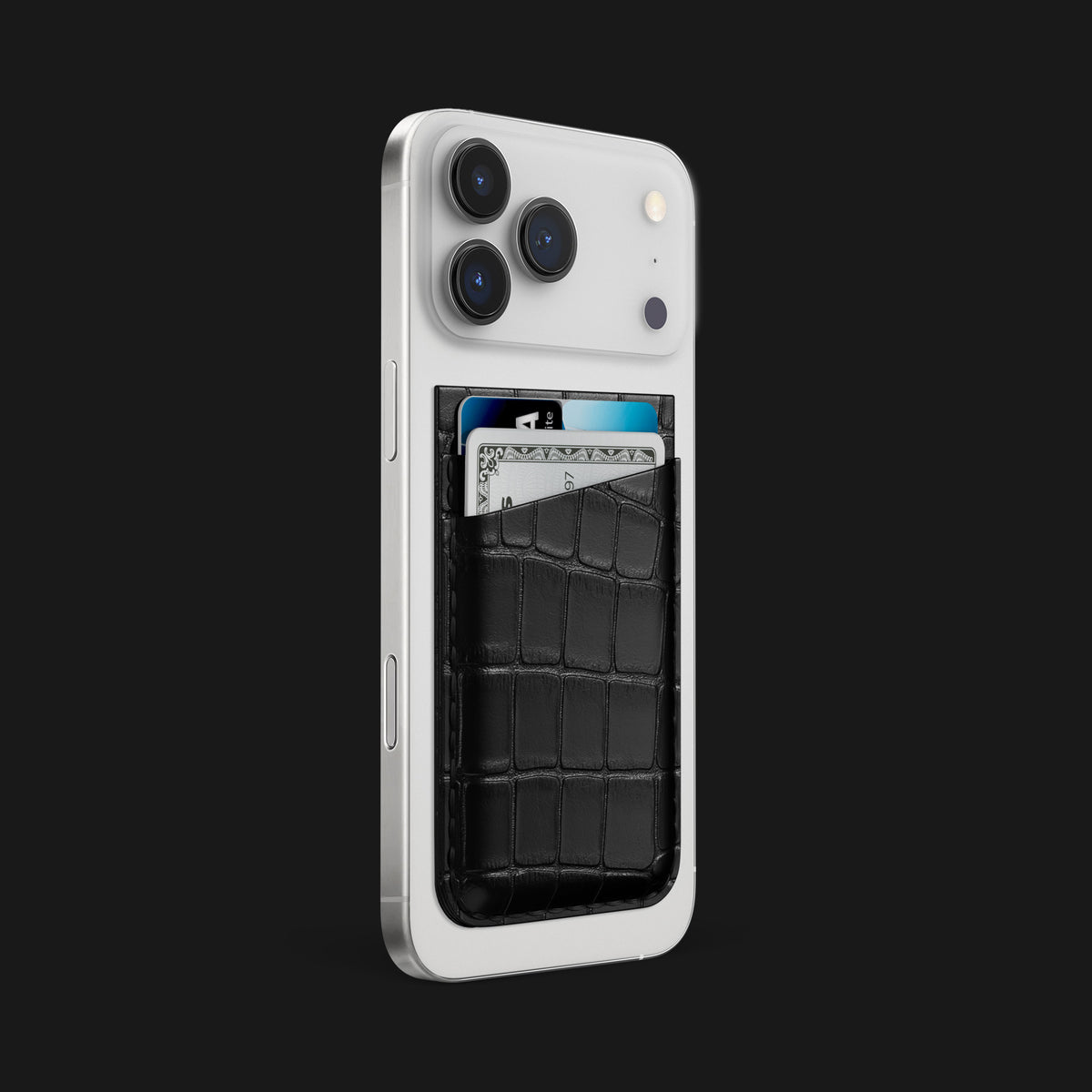 MagSafe Wallet Edition Black For iPhone 17 Pro Max In Alligator -2 | Edition-Black