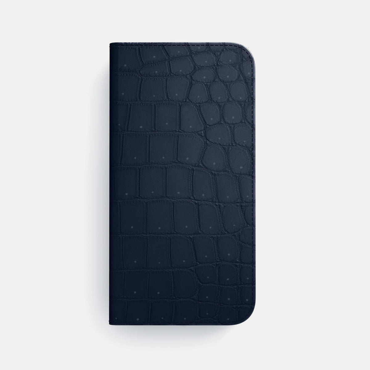 Folio Case For iPhone 18 Pro Max In Porosus Crocodile -4 | Deep-Blue-Sea-Steel
