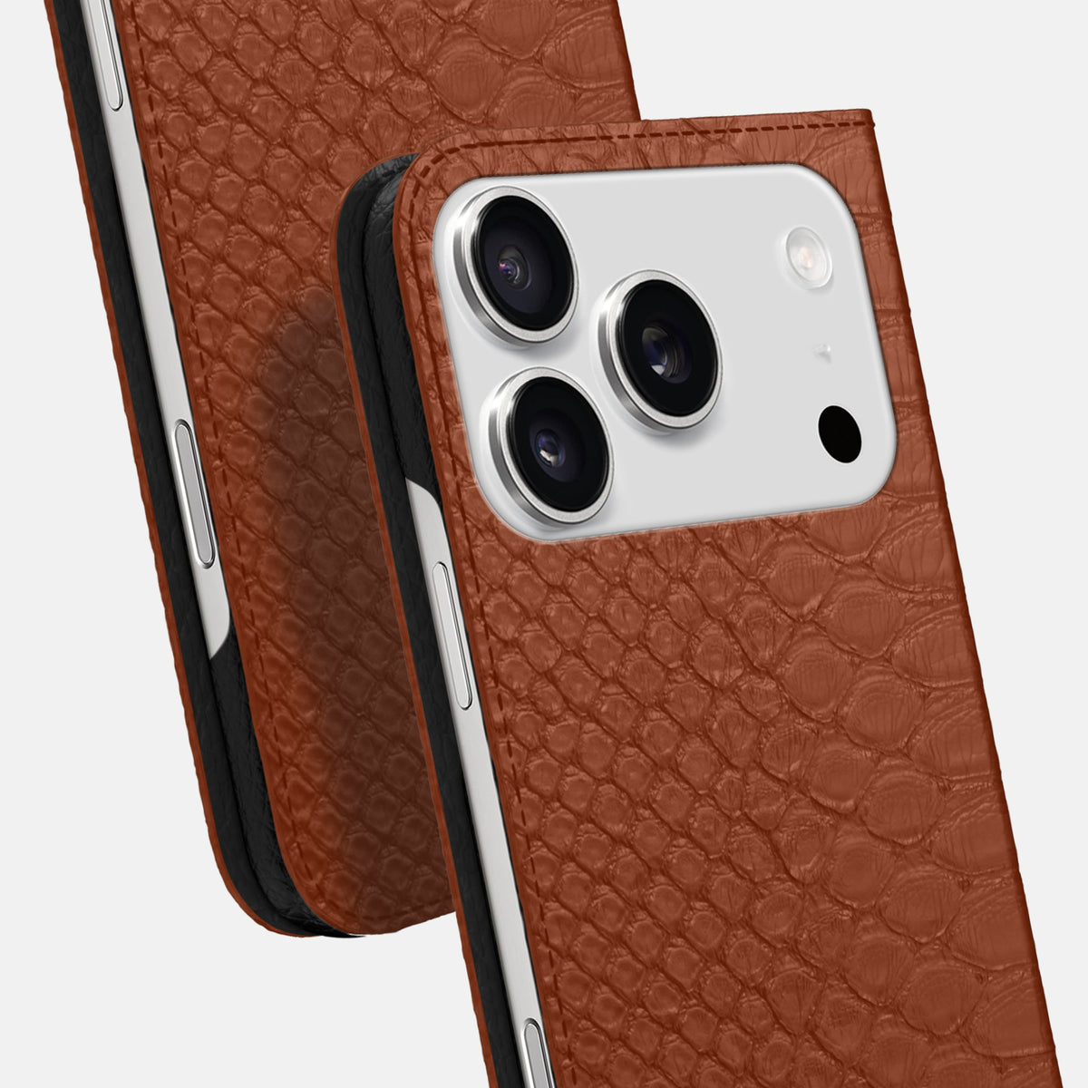 Folio Slim Case For iPhone 18 Pro Max In Python -5 | Medium-Brown
