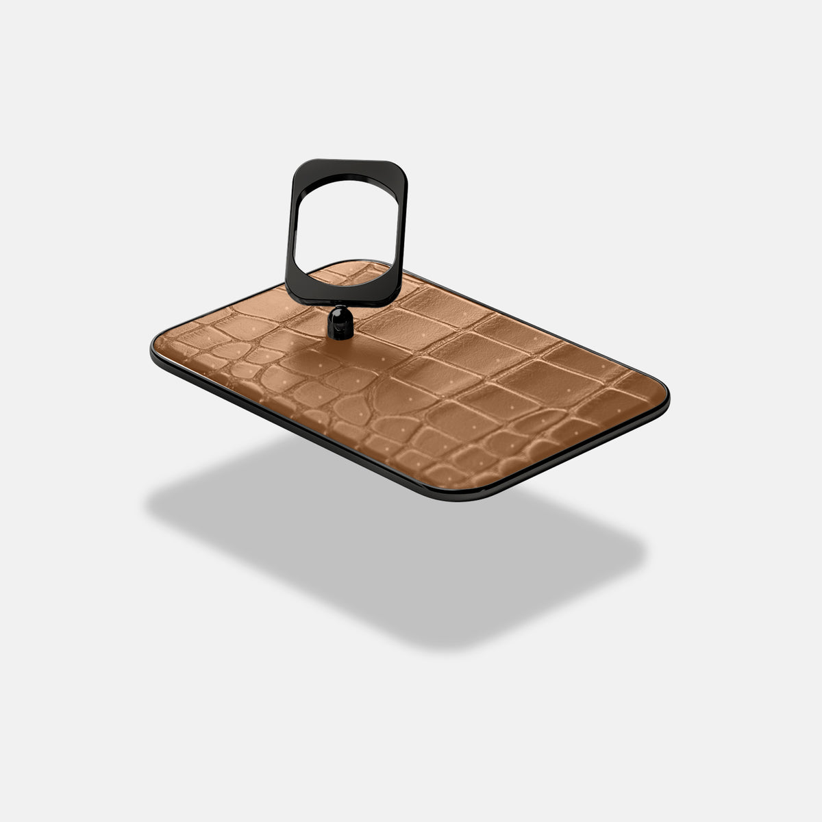 MagSafe Ring For iPhone 17 Pro Max In Porosus Crocodile -4 | Milk-Chocolate-Black