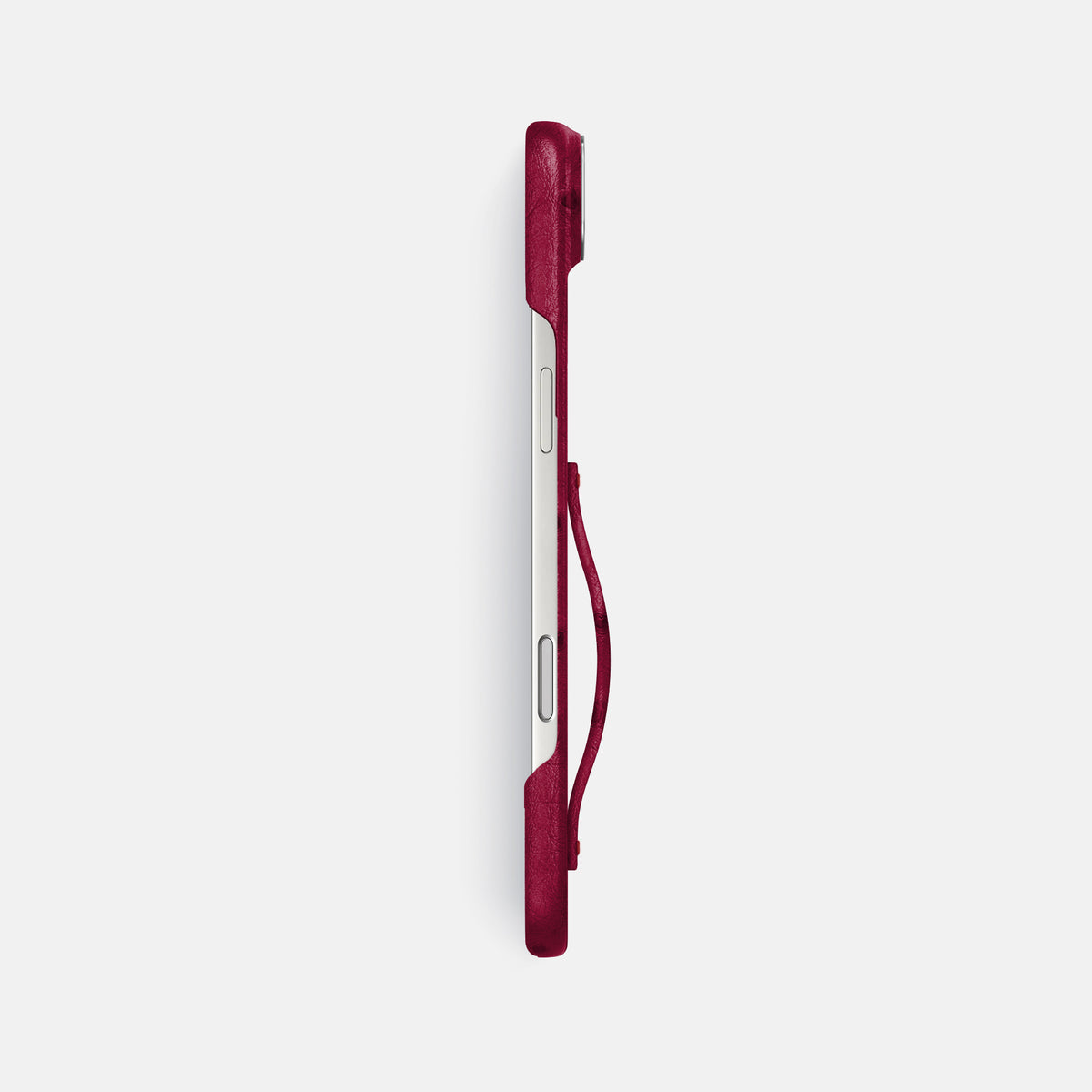 Finger Case For iPhone 17 Air In Ostrich -3 | Bordeaux-Steel