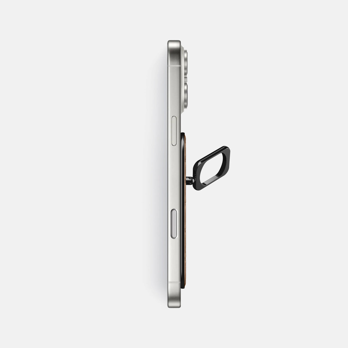 MagSafe Ring For iPhone 18 Pro Max In Porosus Crocodile -3 | Milk-Chocolate-Black
