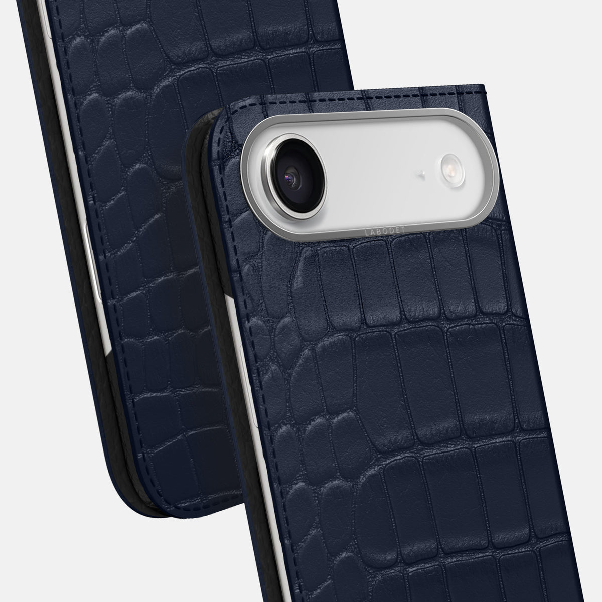 Folio Case For iPhone 17 Air In Alligator -5 | Navy-Blue-Steel