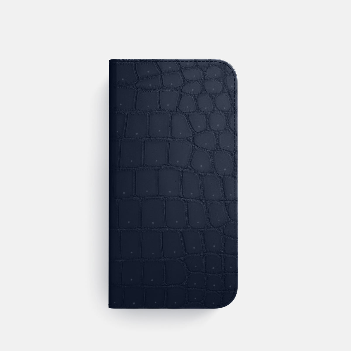 Folio Case For iPhone 17 Pro In Porosus Crocodile -4 | Deep-Blue-Sea-Steel
