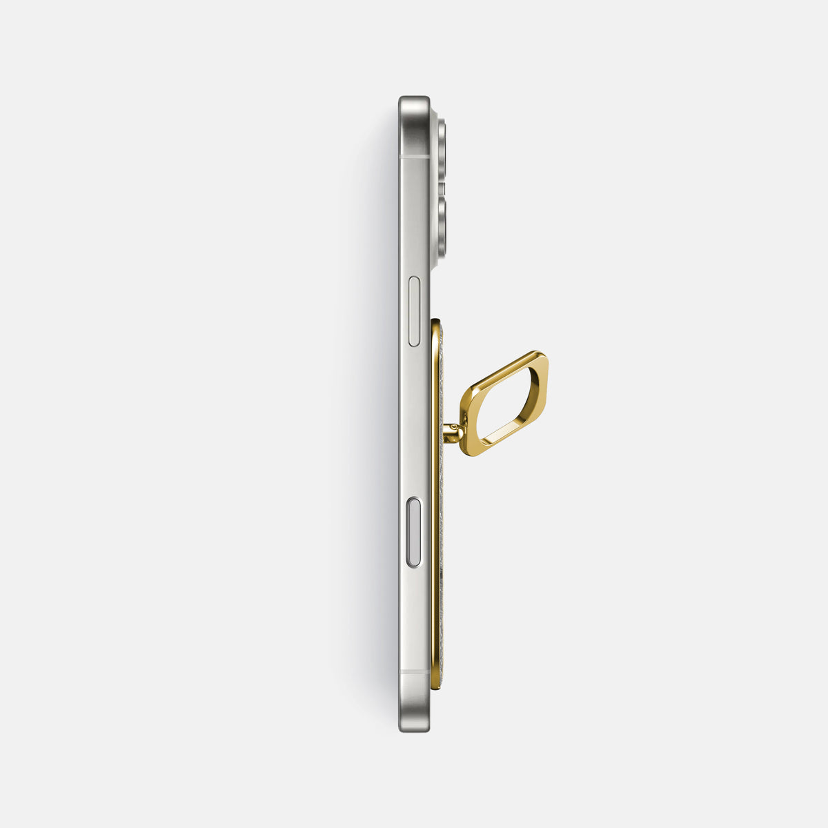 MagSafe Ring For iPhone 17 Pro Max In Ostrich -3 | Silver-Gold