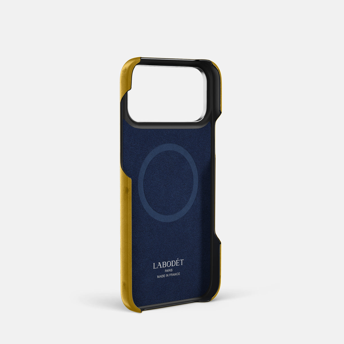 Center Handle Coloré For iPhone 17 Pro In Ostrich -3 | Gold-Steel