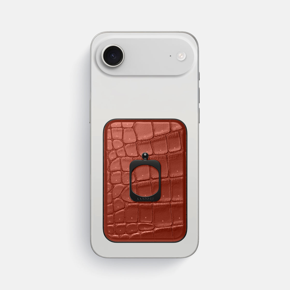 MagSafe Ring For iPhone 17 Air In Porosus Crocodile -2 | Mahogany-Brown-Black
