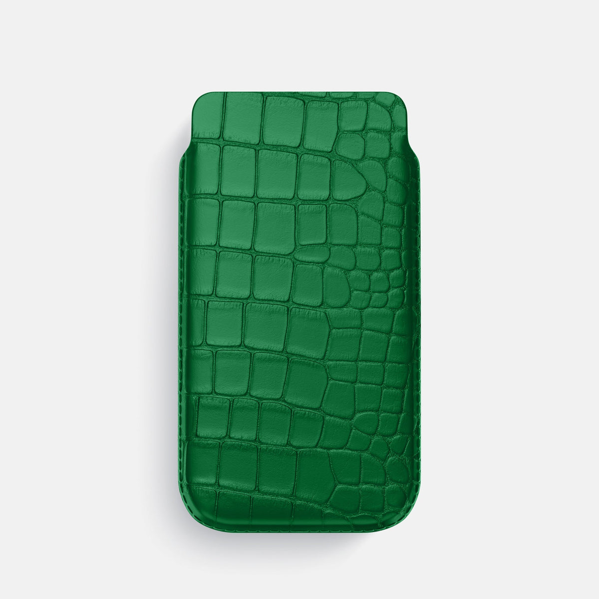 Pouch Case For iPhone 18 Pro In Alligator -1 | Forest-Green