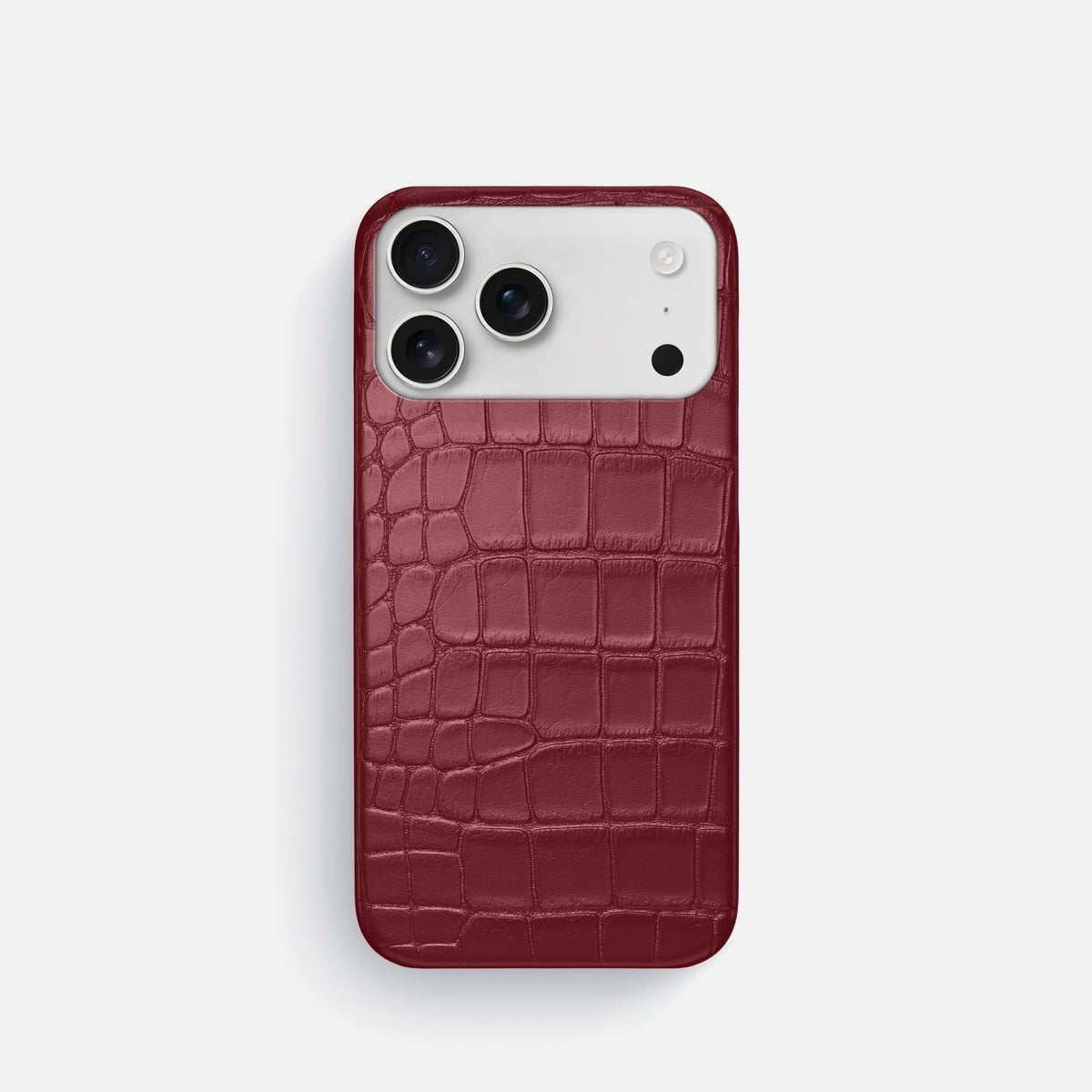 Slim Case For iPhone 18 Pro In Alligator -1 | Burgundy
