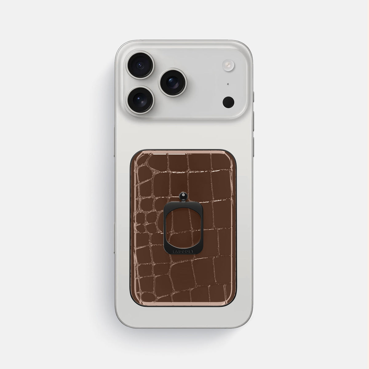 MagSafe Ring For iPhone 18 Pro Max In Shiny Alligator -2 | Brown-Black