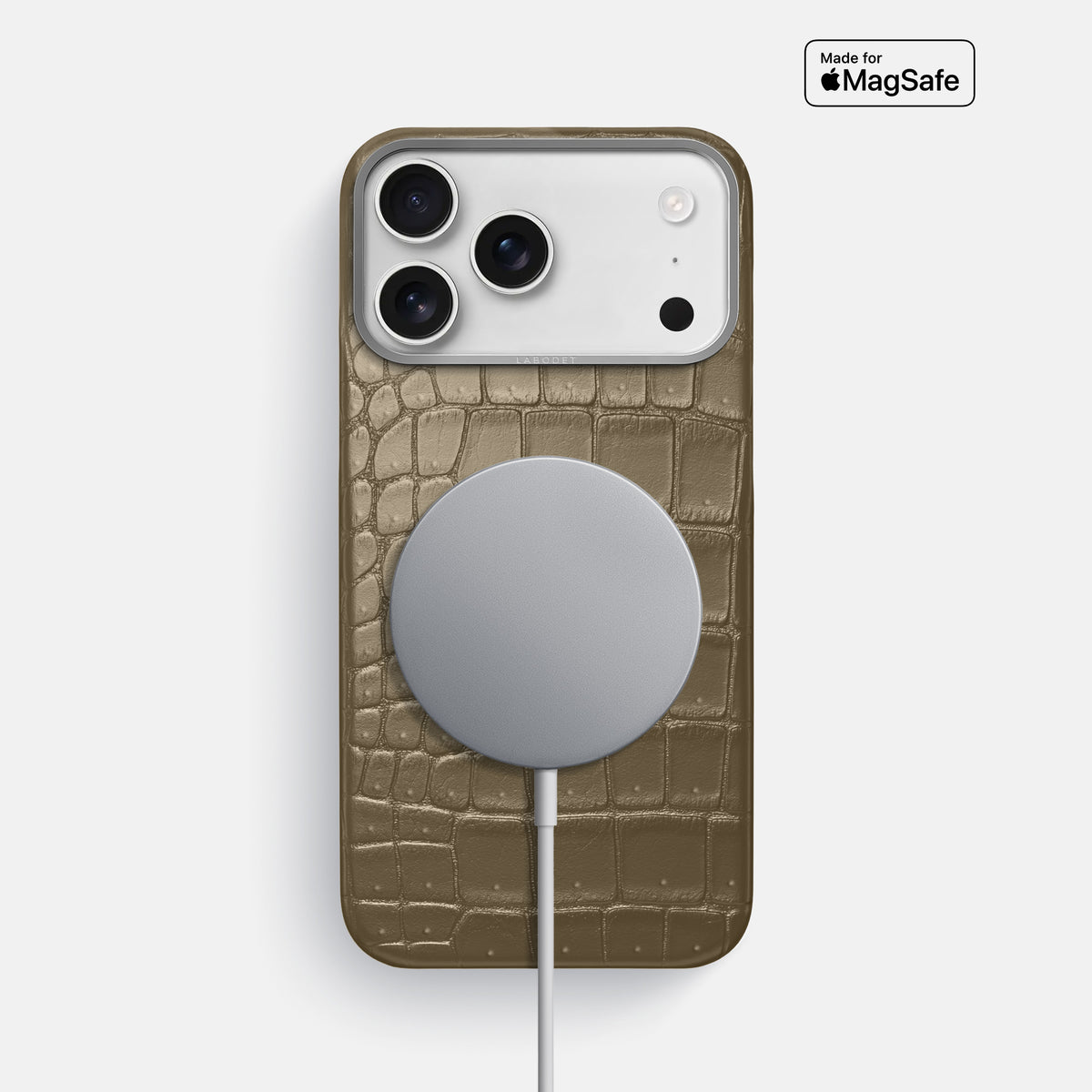 Classic Case For iPhone 17 Pro Max In Porosus Crocodile -5 | Kaki-Green-Steel