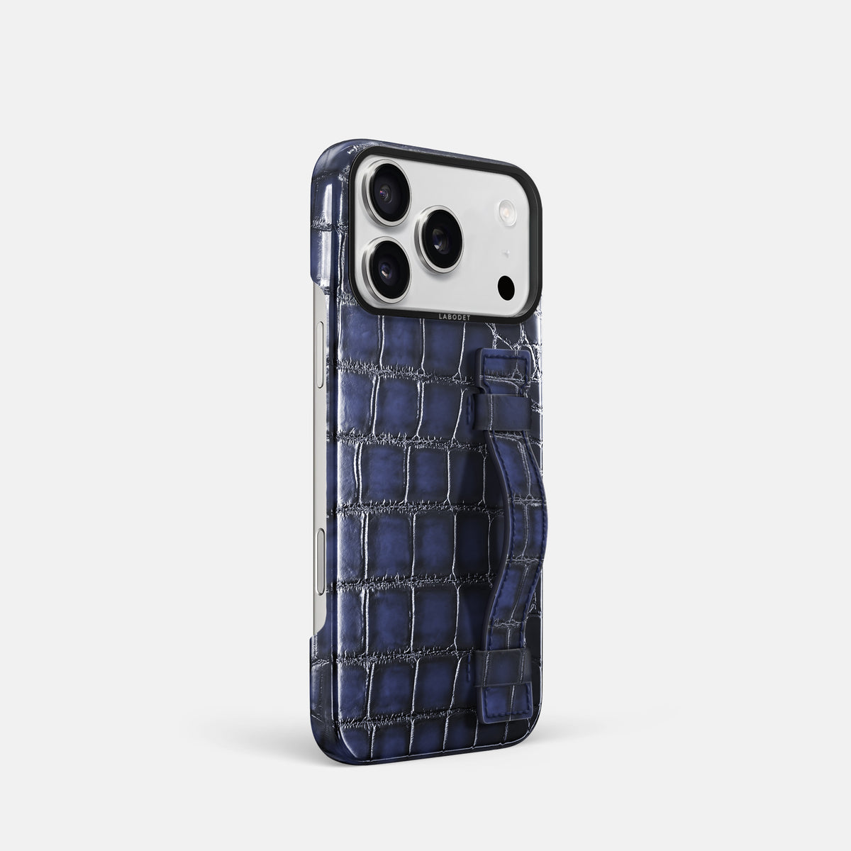 Handle Case For iPhone 17 Pro In Patina Alligator -2 | Havana-Blue-Black